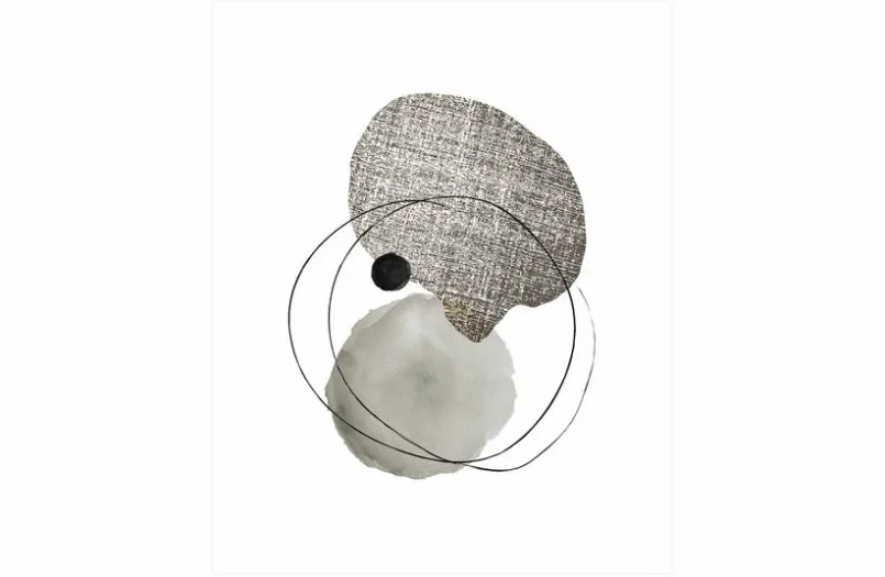 DAHEIM Bilder Ohne Rahmen-Wanddeko Dot & Structure Grau