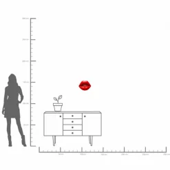 KARE DESIGN Wandobjekte-Wanddeko Lips 56647 Rot