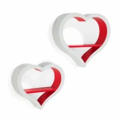 Regale|best home products Wandregal Cuore 2er Set Rot