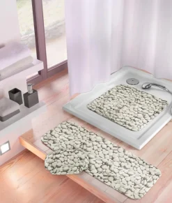 Badteppiche|Badteppiche|Kleine Wolke Wanneneinlage Stepstone 36 x 92 cm Grau