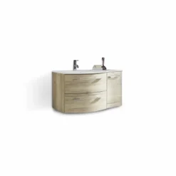 Marlin Waschbeckenunterschränke-Waschtischkombination 3280cara Eiche Weiß