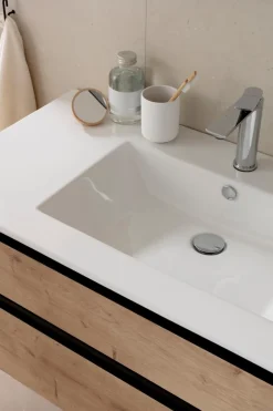 Waschbeckenunterschränke|SCHÖNER WOHNEN-Kollektion Waschtischkombination Stockholm Eiche