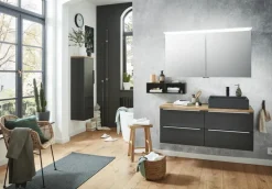 Puris Waschbeckenunterschränke-Waschtisch-Set Aspekt Cosmos Grey