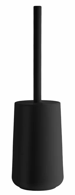 Badzubehör|Beslagsboden WC-Garnitur Satin Schwarz