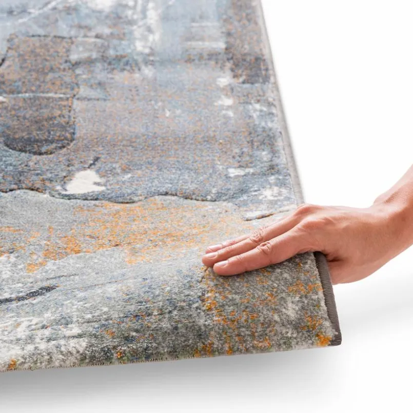 Vintage Teppiche-Webteppich Best off Argentum 240x330 cm Blau