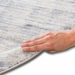 Moderne Teppiche-Webteppich Etena Ø 200 cm Blau