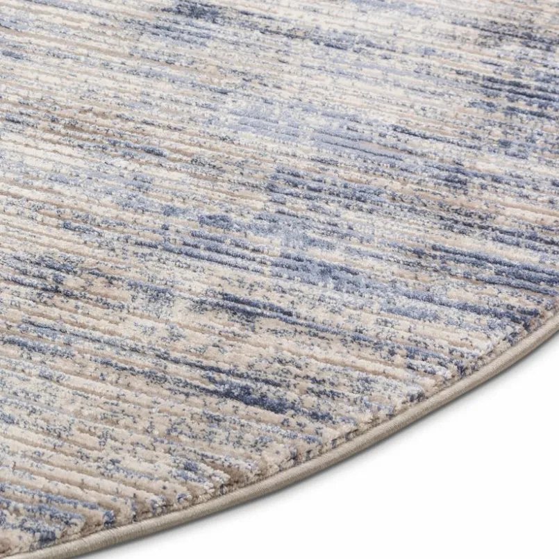 Moderne Teppiche-Webteppich Etena Ø 200 cm Blau