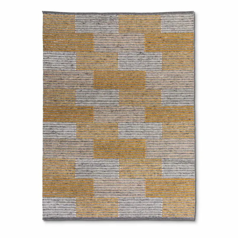 Natur(Look) Teppiche|TISCA Webteppich Orlando Design 140 x 200 cm Gelb