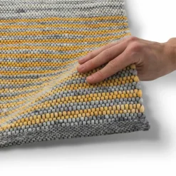 Natur(Look) Teppiche|TISCA Webteppich Orlando Design 140 x 200 cm Gelb