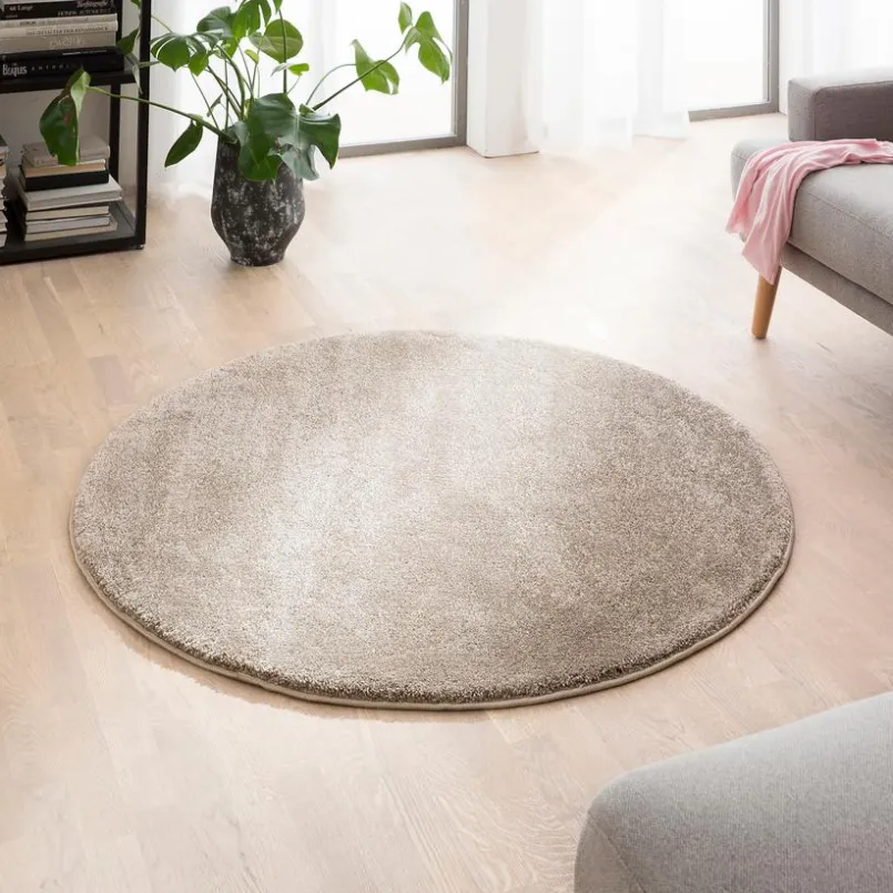 Moderne Teppiche-Webteppich Pace Ø 200 cm Cappuccino