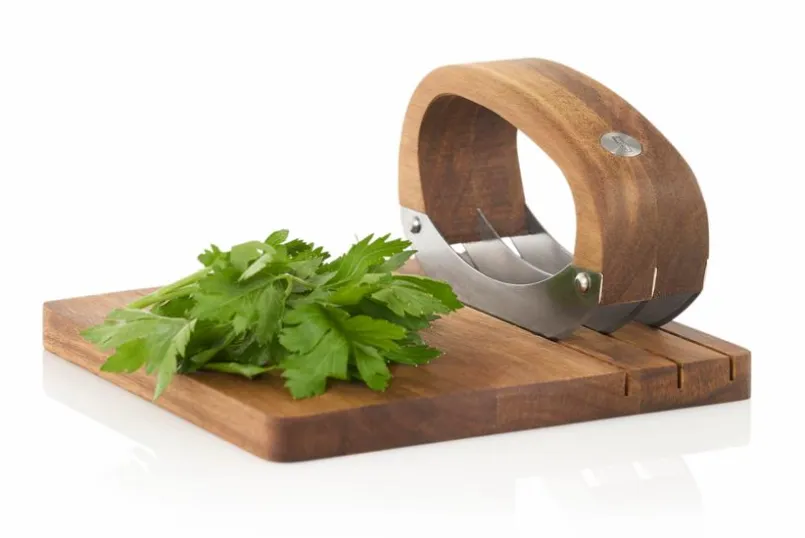 Schneidwaren|AdHoc Wiegemesser RoccaVerde 2tlg. Braun