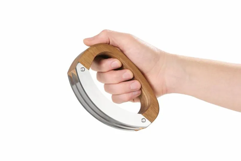 Schneidwaren|AdHoc Wiegemesser RoccaVerde 2tlg. Braun