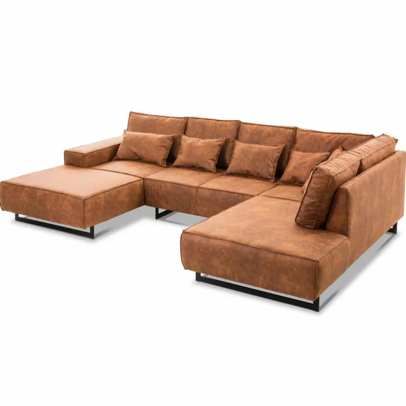 filippo Sofas & Couches-Wohnlandschaft Antwerp Cognac