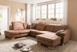 Sofas & Couches|ComfortPlan Wohnlandschaft Infinity Tabac