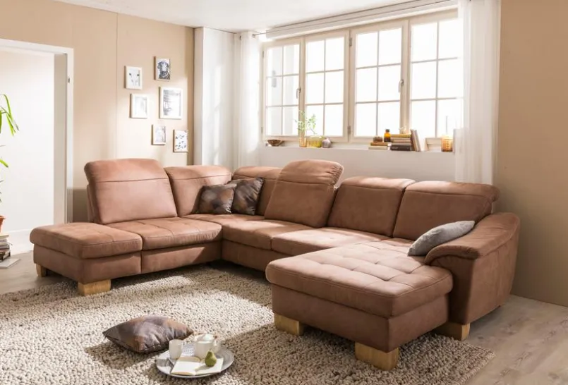 Sofas & Couches|ComfortPlan Wohnlandschaft Infinity Tabac