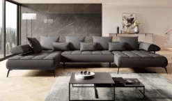Sofas & Couches-Wohnlandschaft Seledo Grey