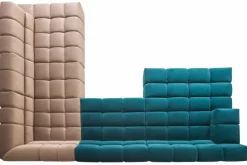 designwerk Sofas & Couches-Wohnlandschaft Temple Beige / Blau