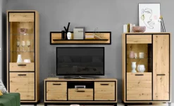 FORTE Wohnwände & Tv-Lowboards-Wohnwand Farida Eiche Artisan
