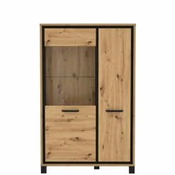 FORTE Wohnwände & Tv-Lowboards-Wohnwand Farida Eiche Artisan