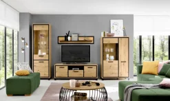 FORTE Wohnwände & Tv-Lowboards-Wohnwand Farida Eiche Artisan