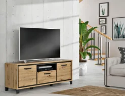 FORTE Wohnwände & Tv-Lowboards-Wohnwand Farida Eiche Artisan