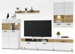Innostyle Wohnwände & Tv-Lowboards-Wohnwand Salerno Weiß