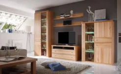 Wohnwände & Tv-Lowboards|Wehrsdorfer Wohnwand Andorra 5tlg. Kernbuche