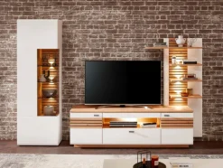 Wohnconcept Wohnwände & Tv-Lowboards-Wohnwand Duron Weiß / Matt