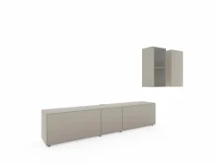 RAUM.FREUNDE Wohnwände & Tv-Lowboards-Wohnwand Edge Silbergrau