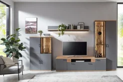 Wohnwände & Tv-Lowboards|IDEAL Wohnen Wohnwand Houton Grau