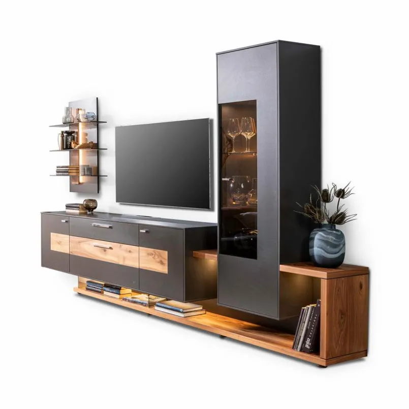 Gwinner by Radon Wohnwände & Tv-Lowboards-Wohnwand Media Concept Anthrazit