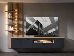Wohnconcept Wohnwände & Tv-Lowboards-Wohnwand Paola Graphit