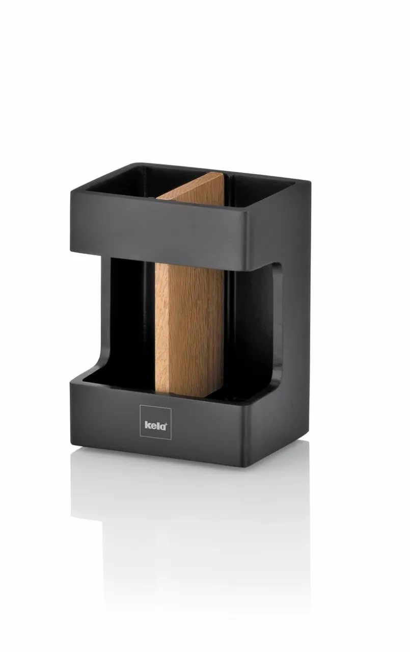 Badzubehör|Kela Zahnputzbecher Cube Schwarz