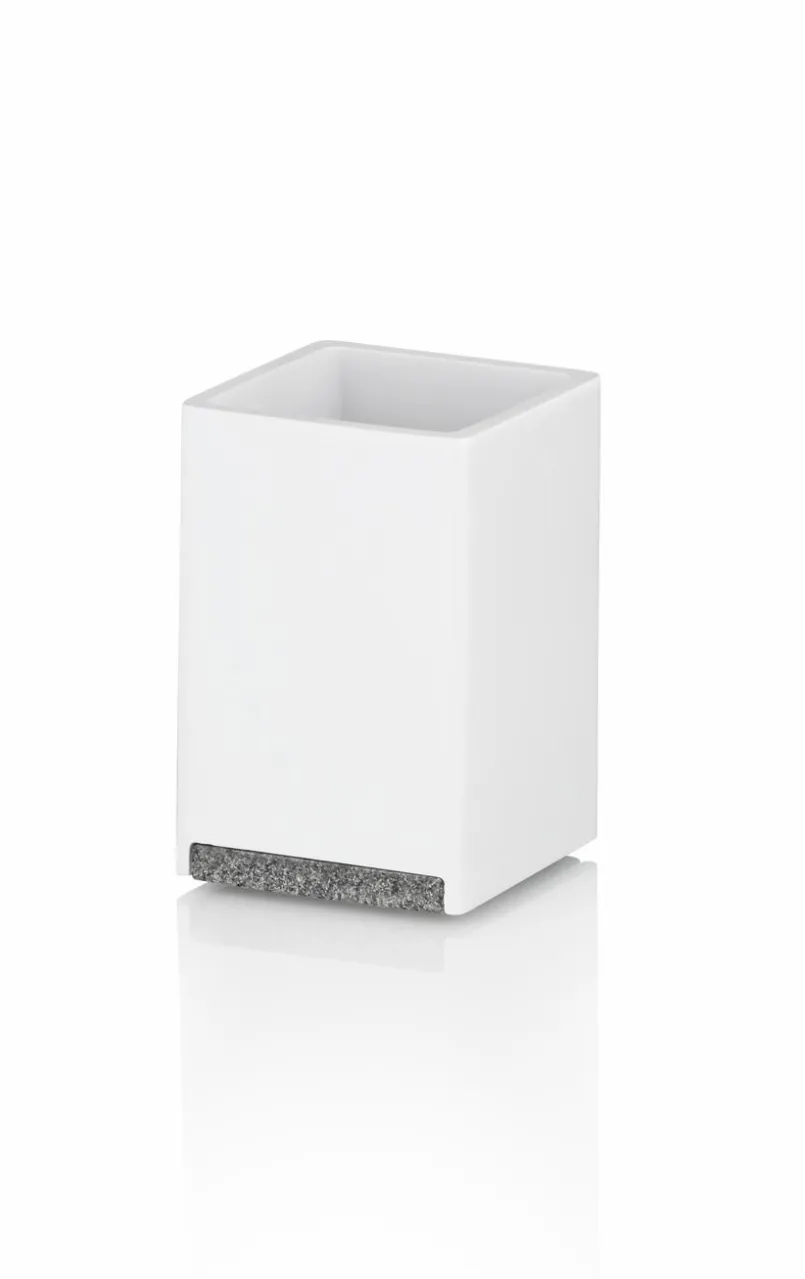 Badzubehör|Kela Zahnputzbecher Cube Weiß